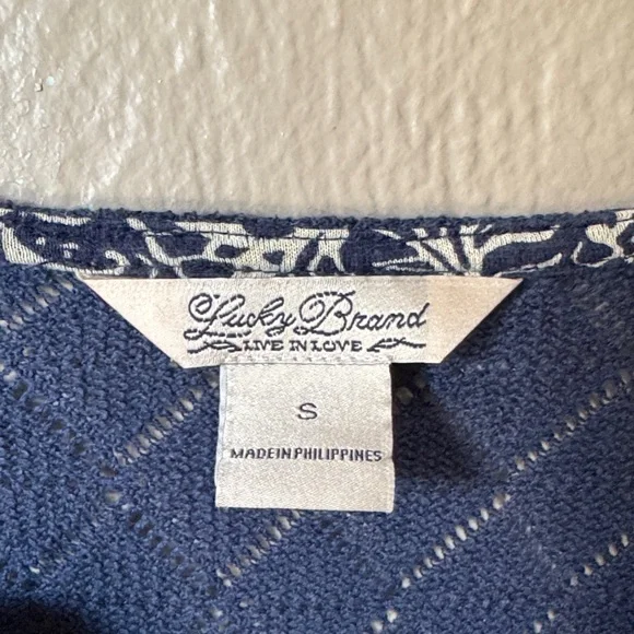 Lucky Brand Patterned Blouse Size Small - Picture 2 of 4